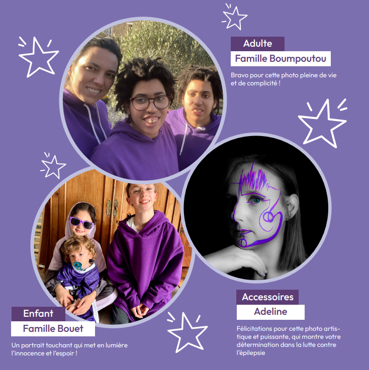 .Résultats du concours photo Purple Day